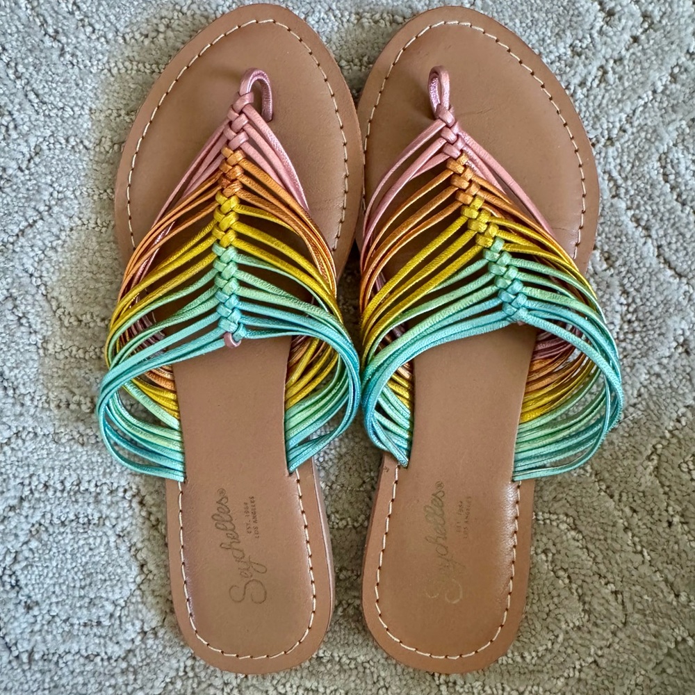 Seychelles Multi-Color Braided Strap Sandals - Women's
